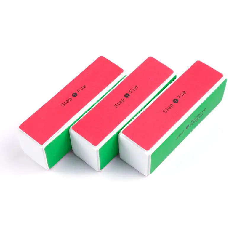 Hot sell nail file Manicure Tools High Quality 4 Step Polish Sponge Nail Shiner File Nail Buffer Block