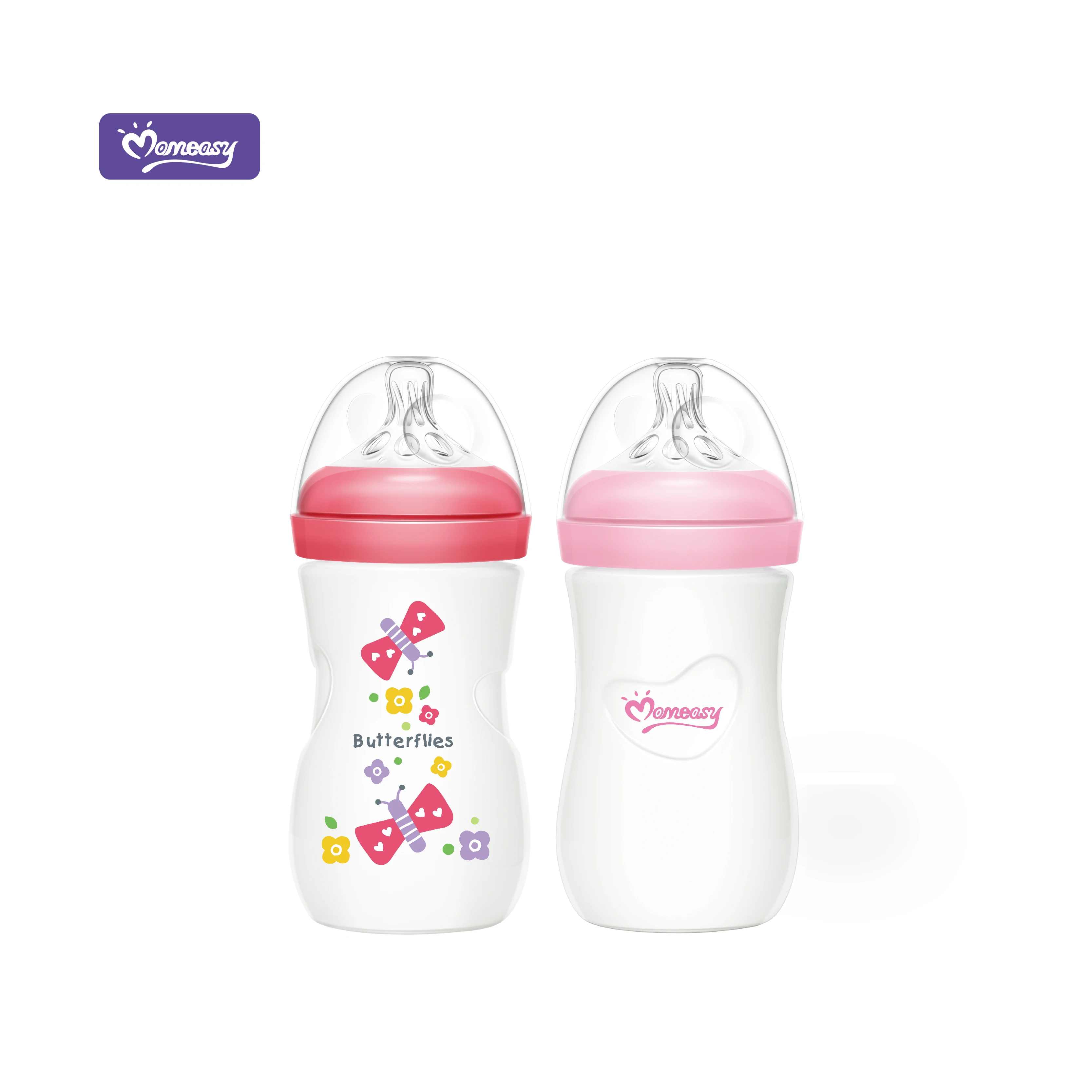 BPA Free 240ml/8oz Plastic Material baby Milk Feeding Bottle Set
