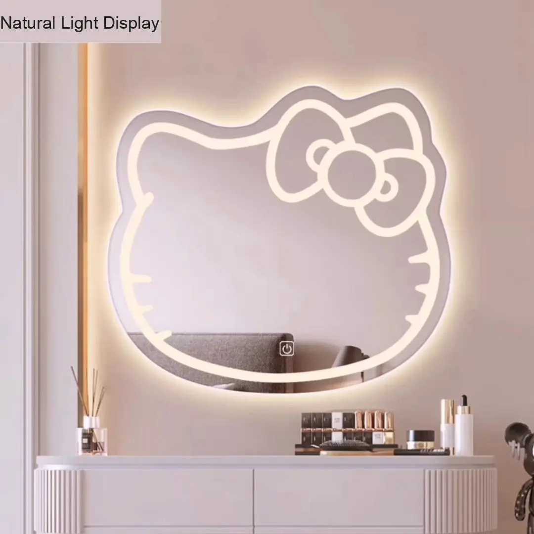 OEM ODM Hot Sale silver smart bathroom Mirror with LED Light touch screen Wall Irregular led mirror multi color.
