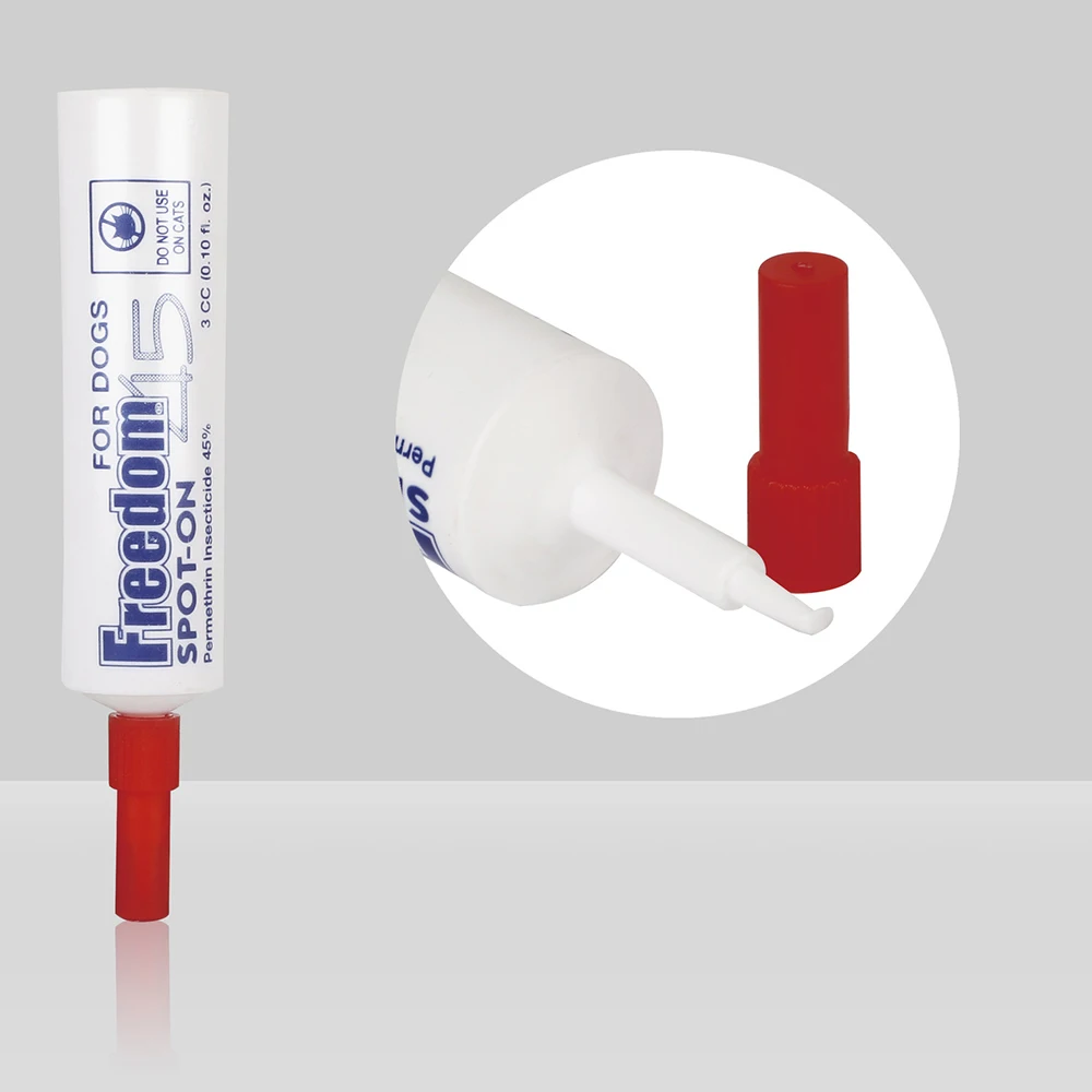
D14mm Great technology long nozzle PCR spot-on skin care pet bottle tube for dog 