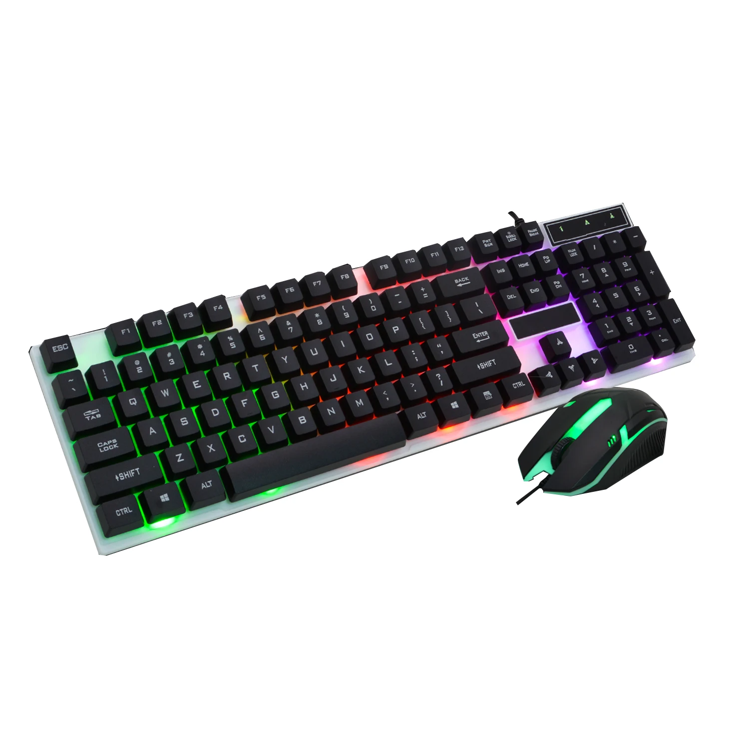 Mechanical Feeling Keyboard Wired Back RGB light USB Computer Accessories Colorful 104 Keys Multi-Function Game Keyboard