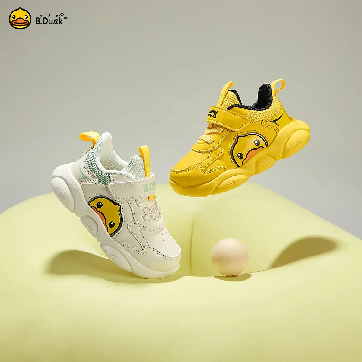 B.Duck Baby Flat Sneakers Factory Direct Wholesale Durable Shoes with Cute Duck Pattern Fashion Design