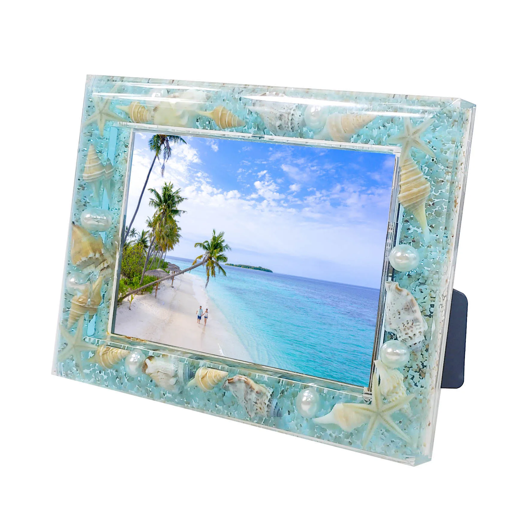 4x6 Acrylic Picture Frame Blue Ocean Breeze Seashells Office Home Decoration 6x4 4x6 Photo Frame