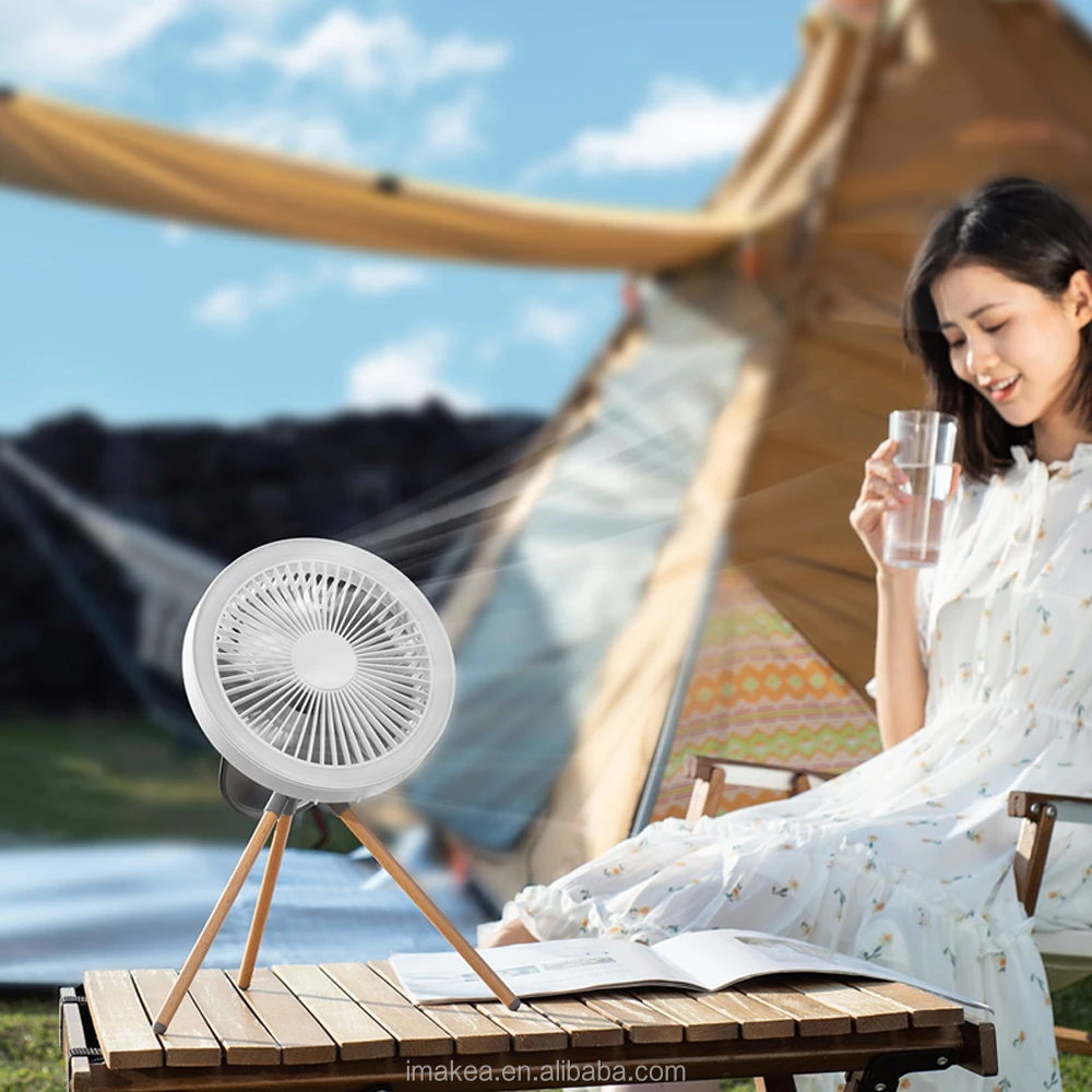 2022 New Arrival Portable  Rechargeable Long Lasting Household Tripod Fan Multifunctional Desktop Floor Fan Travel