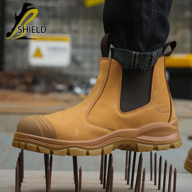 SHIELD Good Quality Anti Puncture Anti Smashing Welding Safety Shoes High Cut Safety Shoes Boots Steel Toe Safety Shoes for Men