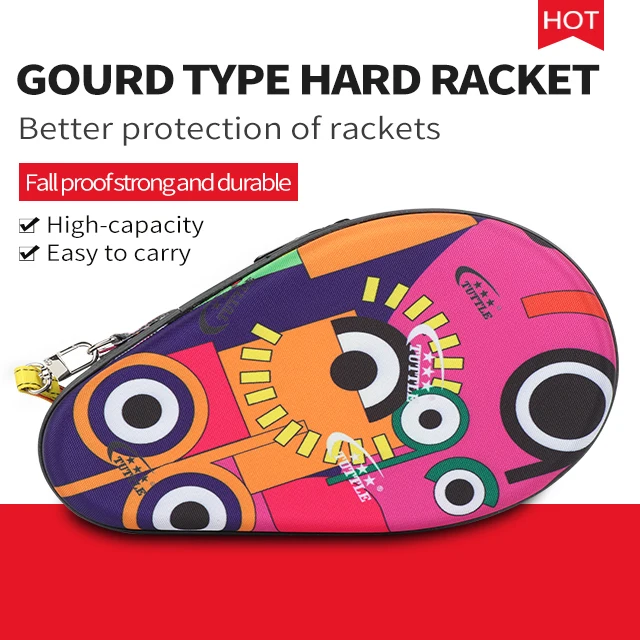 
TUTTLE Gourd shape Table tennis racket bag new currents thickening Flower color Large capacity portable type 