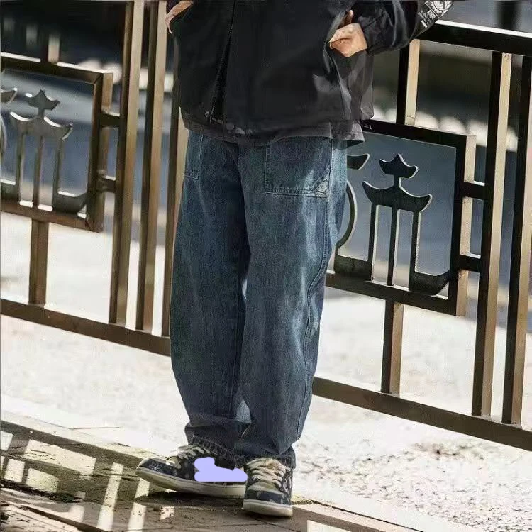 GINGTTO Dropship Wholesale Streetwear Mens Denim Jeans Baggy Jeans Man