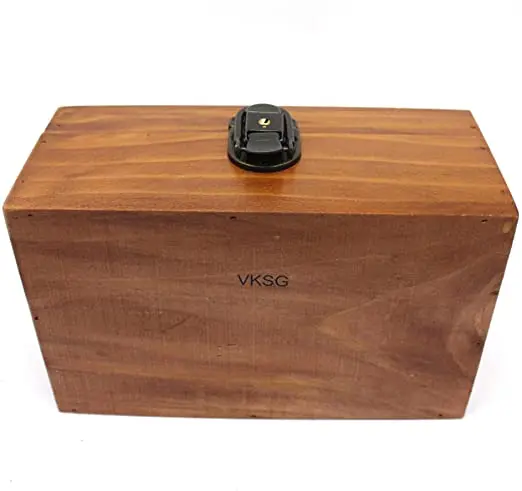 
Vintage Wooden Storage Box with Hinged Lid Decorative Wood Jewelry Makeup Tea Stash Boxes Organizer 