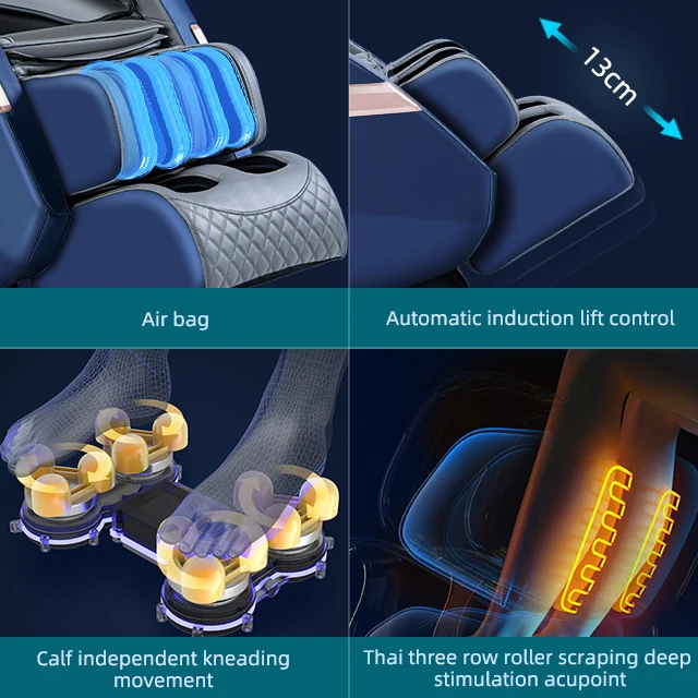 power recline gliding massage chair 4d massage chair with heating pad and lcd