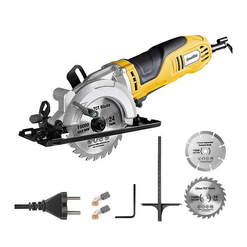 Factory Power Saws 750W electric Multi-function Mini Circular Saw for portable cutting wood/tiles/ plastic/PVC and soft metals