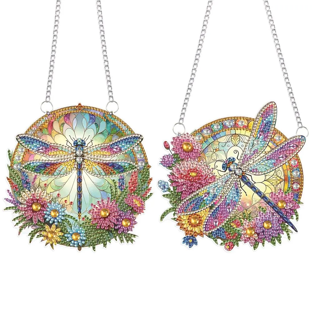 2024  New Arrival 2Pcs Beautiful Dragonfly  5D DIY Craft Pendant Kit
