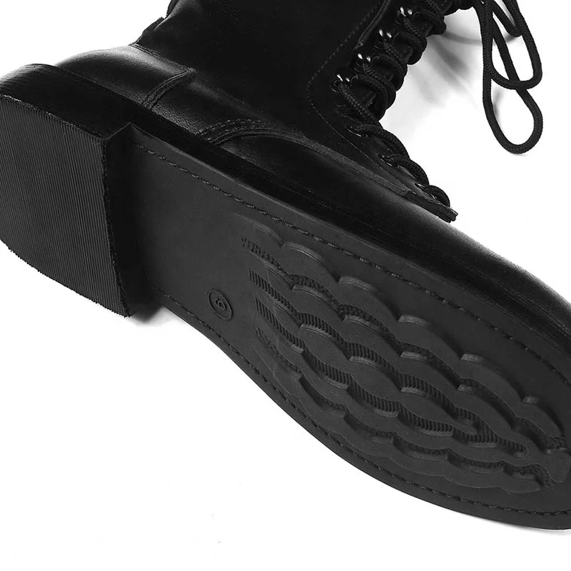 XINXING high quality officer black boots upper split thick leather for tactical combat parade high abrasion rubber sole