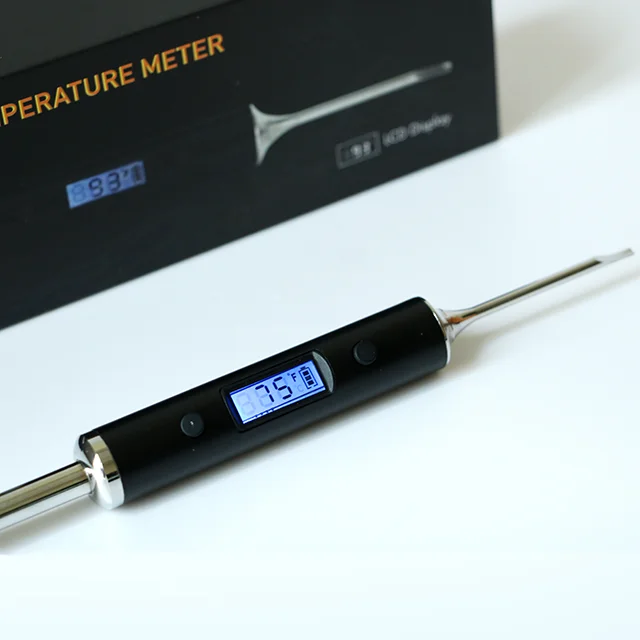 
USA digital bongo tobacco grinder LCD terp thermometer meter glass smoking accessories for smoke water pipes 