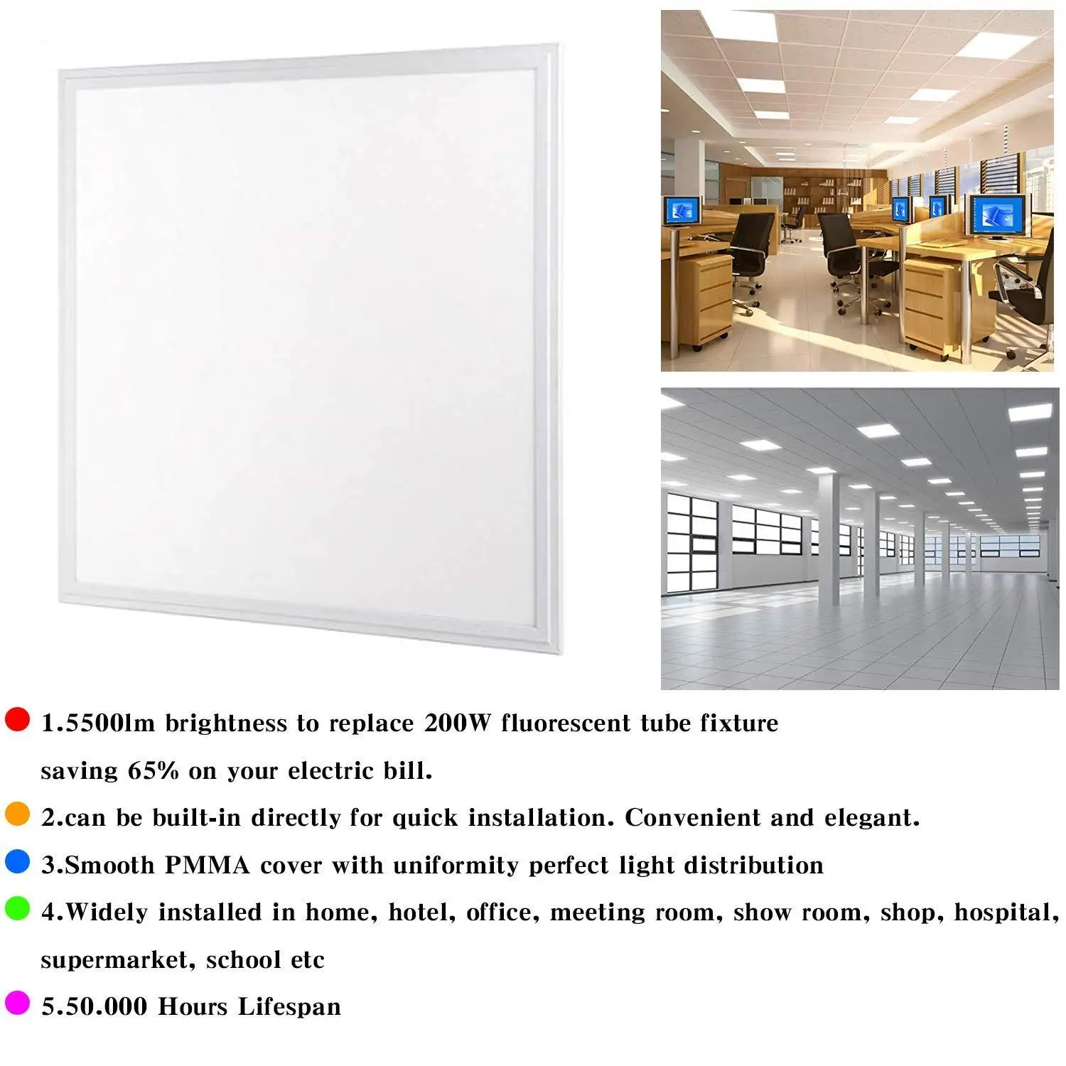 Factory direct sale 2x2 price long life rgb super slim cct ceiling video 90 cri 180w hans grow Back lit led panel book light