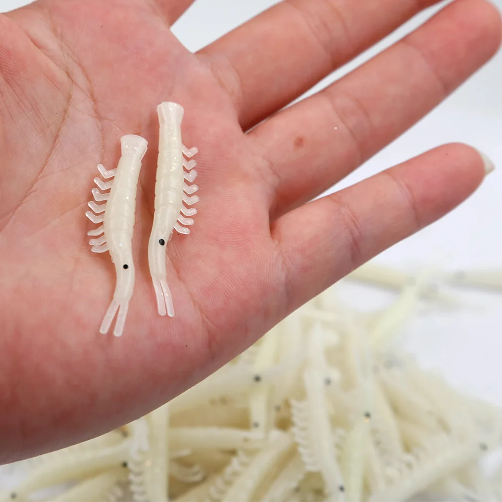 Custom bionic fish skin string hook fishing rig rubber string hook artificial barbed fish hook with fluorescent beads