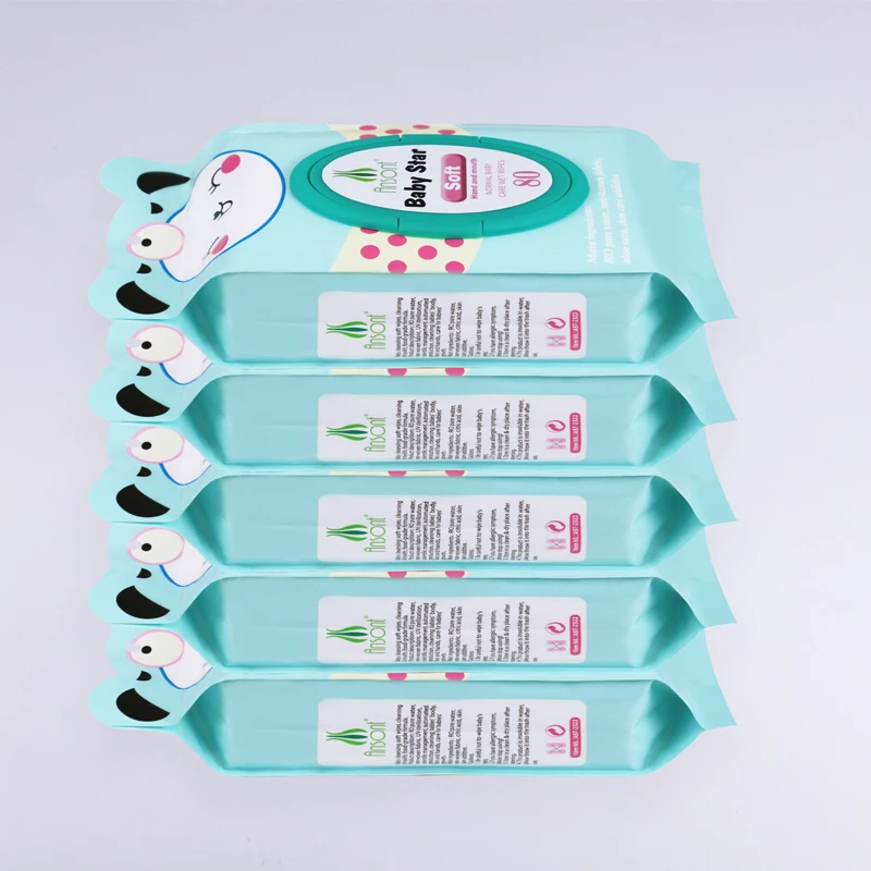 
Factory OEM Private logo 80pcs non-woven disposable mositurizing one time use disposable wet wipe 