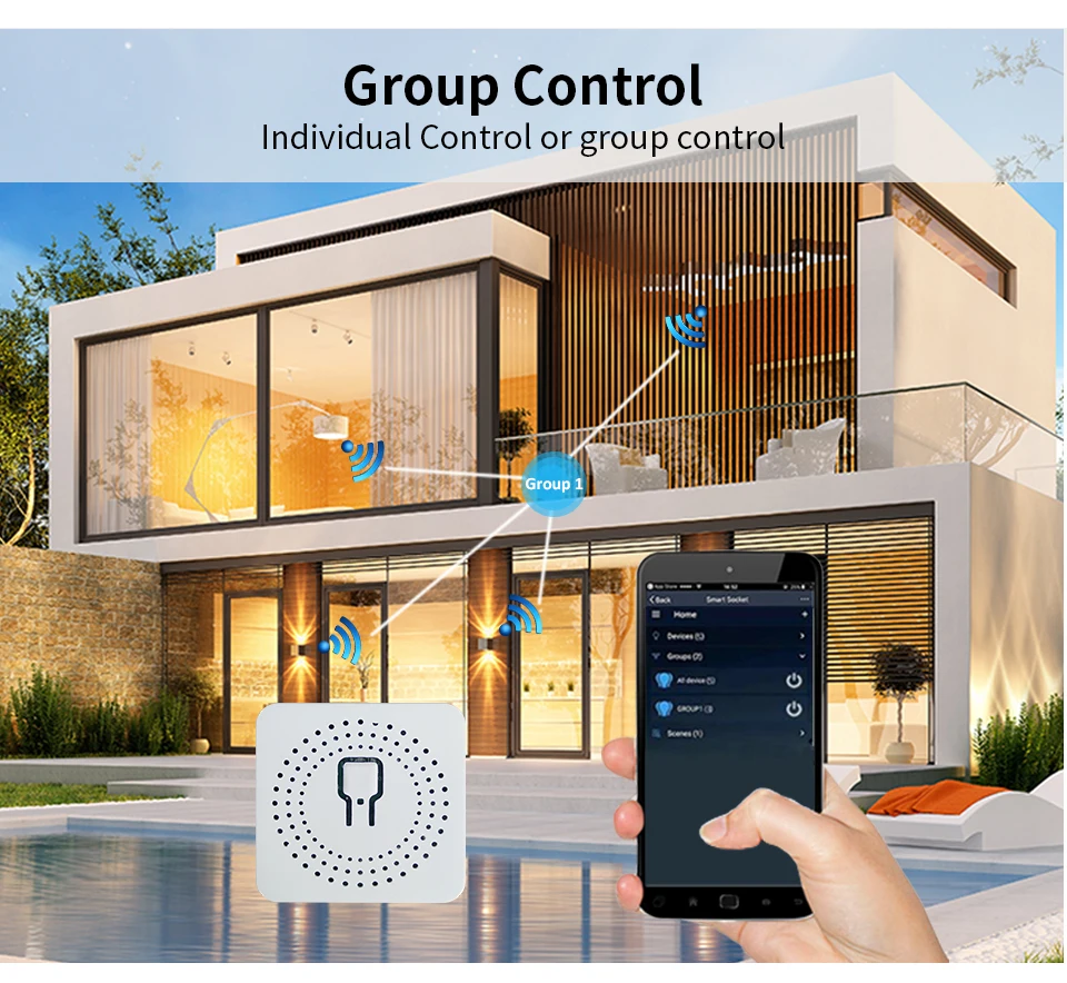 Smatrul 16a Mini Tuya Zigbee 2 Way No Neutral Line Wireless Wall Switch Module Relay Voice Control Smart Home Google Home Alexa