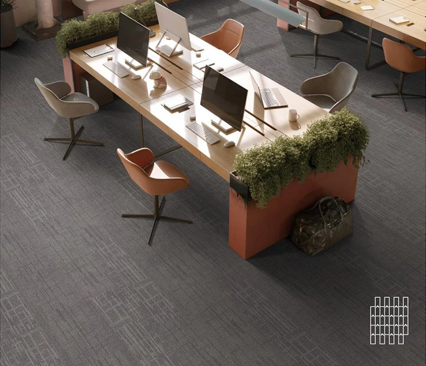 High quality bitumen carpet tile office commercial carpet tile manufacturer multi color 50*50 carpet tile for sale