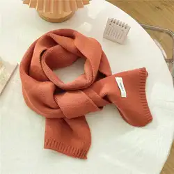 2022 Short Warm Scarf Women Cashmere Pashmina 6 Solid Colors Wool Shawls Neck Scarf Fashion Neckerchief