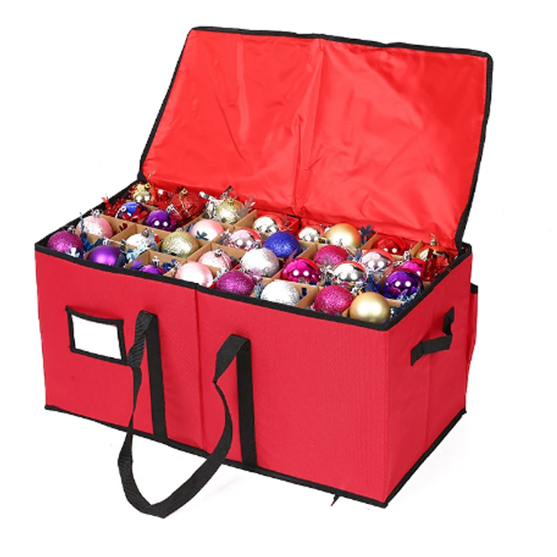 Custom Capacity Christmas Organizer Boxes  With Zipper Closure Festival Toy Decorations Gift Bags