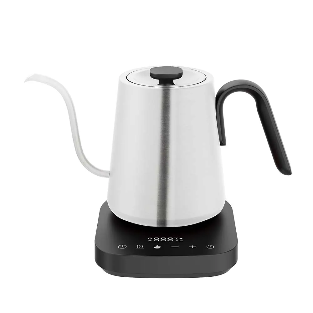 800Ml Goose Neck Stainless Steel Kettle Black Digital Smart Pour Over Coffee Tea Temperature Control Gooseneck Electric Kettle