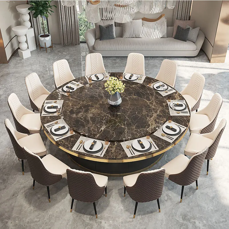 Electric Large Big Round Luxury Hotel Restaurant Dining Table