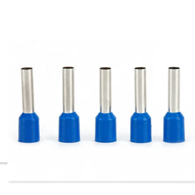 USYUMO E0508 Cables blue Insulated Tube Wire Electrical Copper Tin Nylon Cord End Terminal