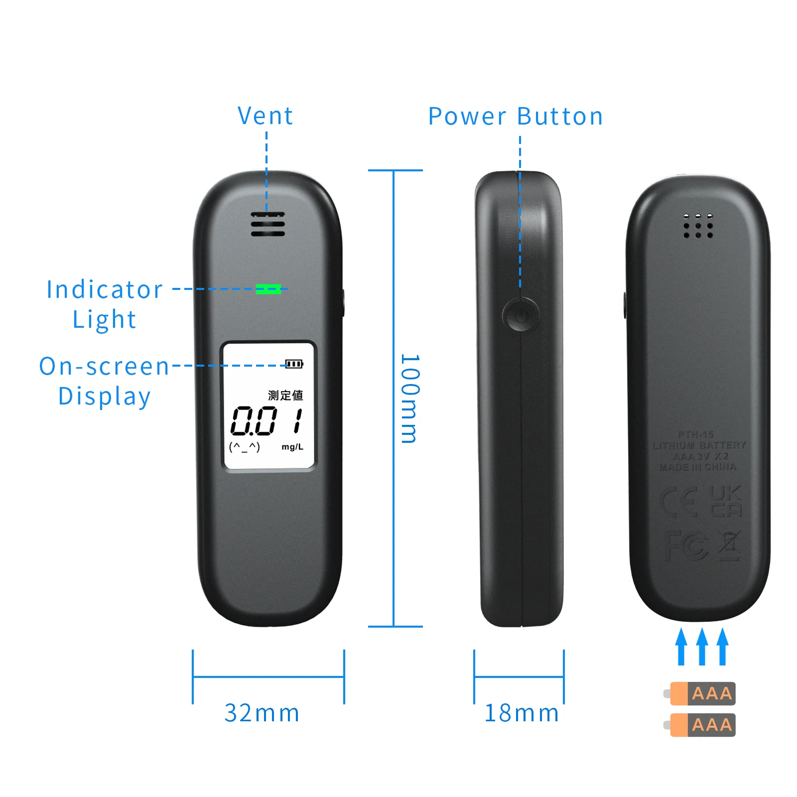 Digital display Alcohol meter essential alcohol tested 2022 Japan Hot-Sale-Alcohol Test PTH-15