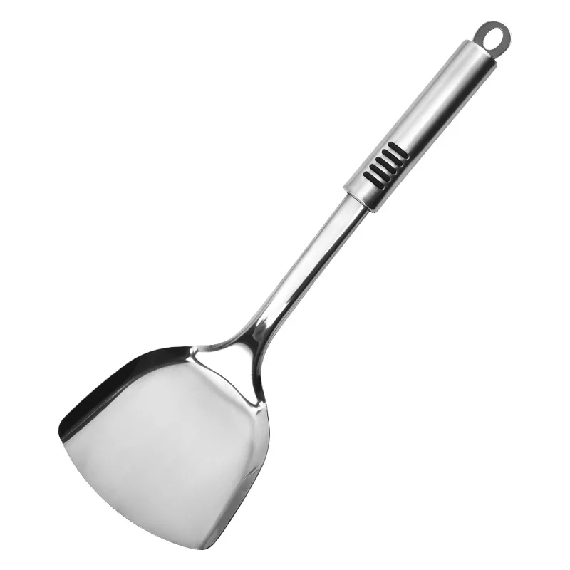 Full 430 stainless steel Kitchen utensils Solid cooking turner Chinese Kitchen Turner