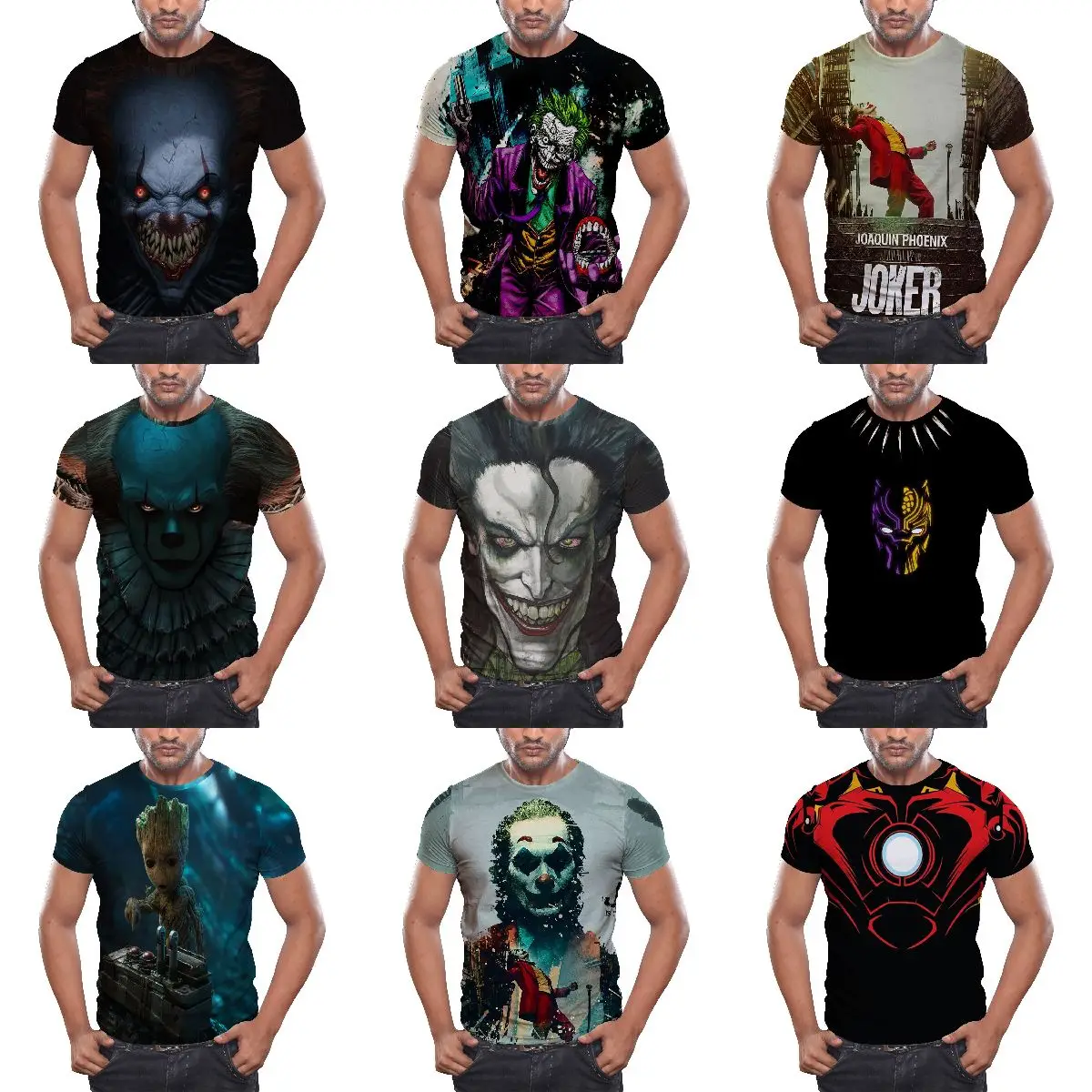 2021 new Movie Marvel Leisure sports T-shirt Plush Toy Dolls Custom Marvel Comics T shirts Cartoon Dolls