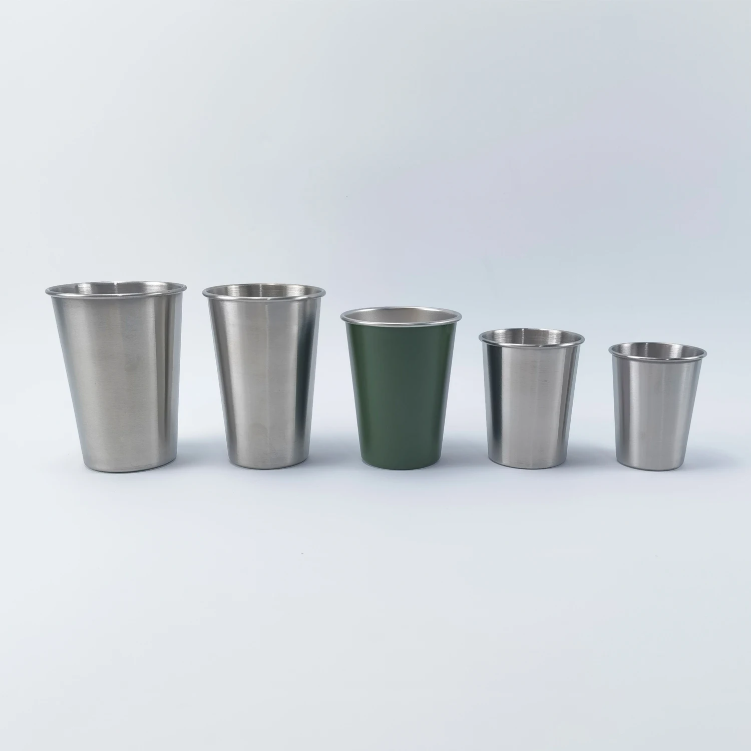 Wholesale Custom Logo Stackable Single Wall 304 Stainless Steel Pint Cup To Stack Bar Tumbler Beer Cup