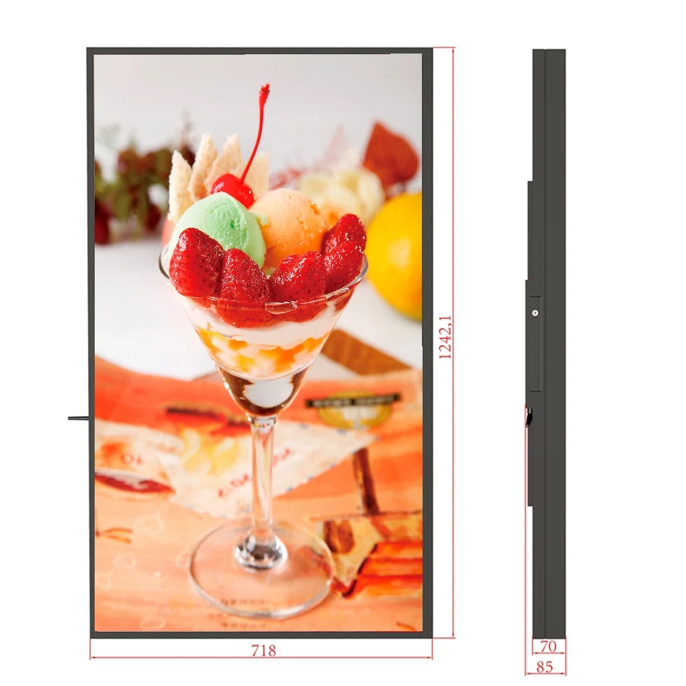 vertical promotion 32 43 55 49 inch portable maker showcase shop outdoor advertising lcd screen digital window display signage