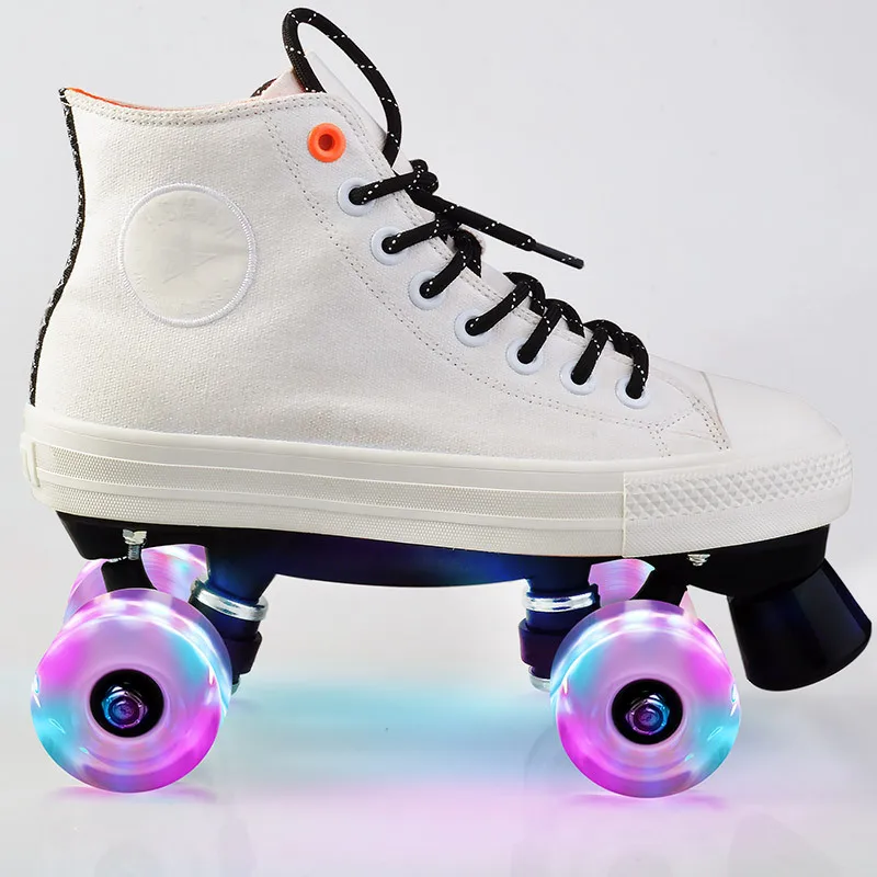 EACH  Flashing Roller Skates Hardwearing & Breathable Comfortable Universal Roller Skate Quad Roller Skates For Teenagers