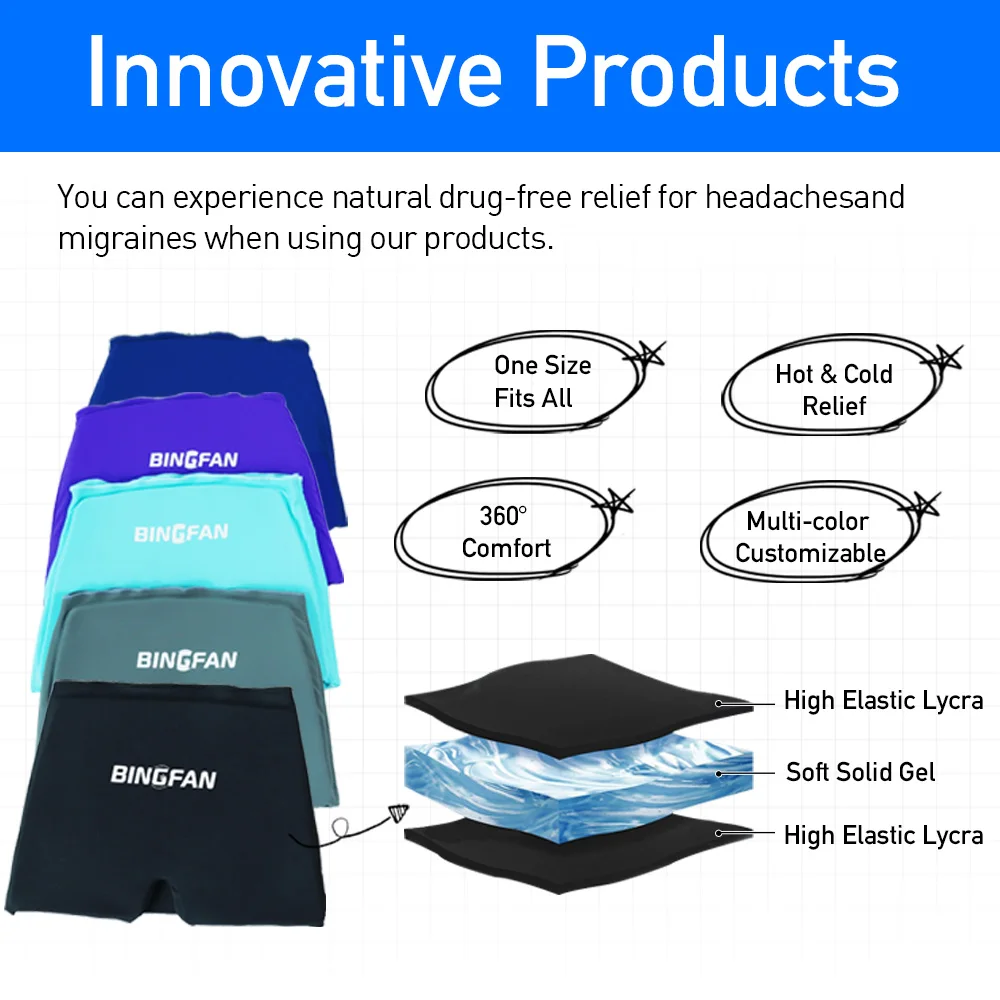 Hot cold head ice pack Body therapy cold hot pack migraine relief cap