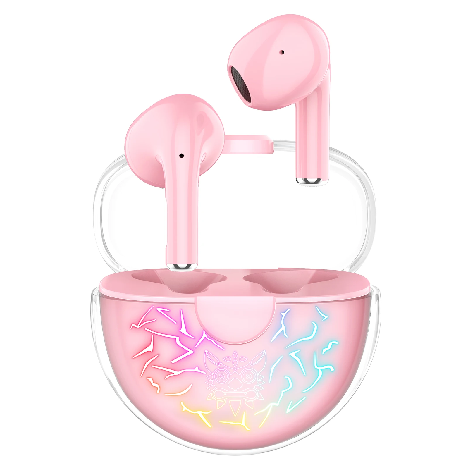 T35 Wireless Headphones ONIKUMA RGB Luminous Touch Control Noise Cancelling Stereo Earbuds Pink Mini Girl wireless earphones
