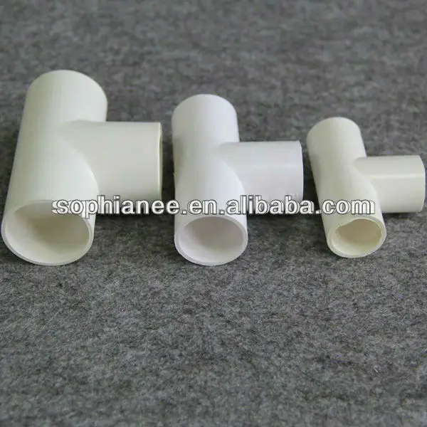 16mm 20mm 25mm 32mm 40mm  Equal Tee PVC Plastic  Electrical Pipe fittings