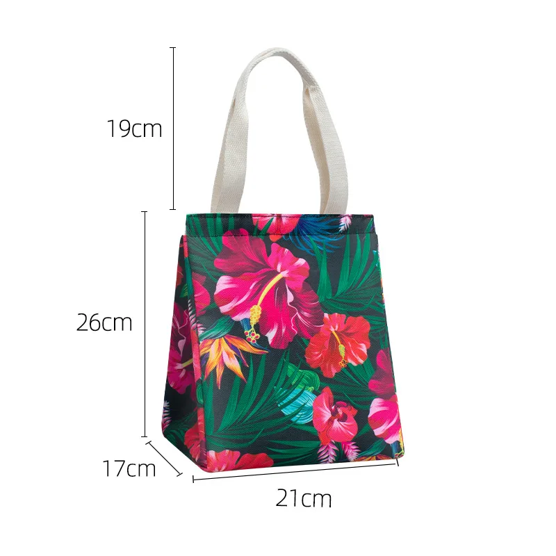 Customized Logo Promotional Reusable Wholesale Small Oxford Fabric Food Insulated Lunch Thermal Cooler Bag