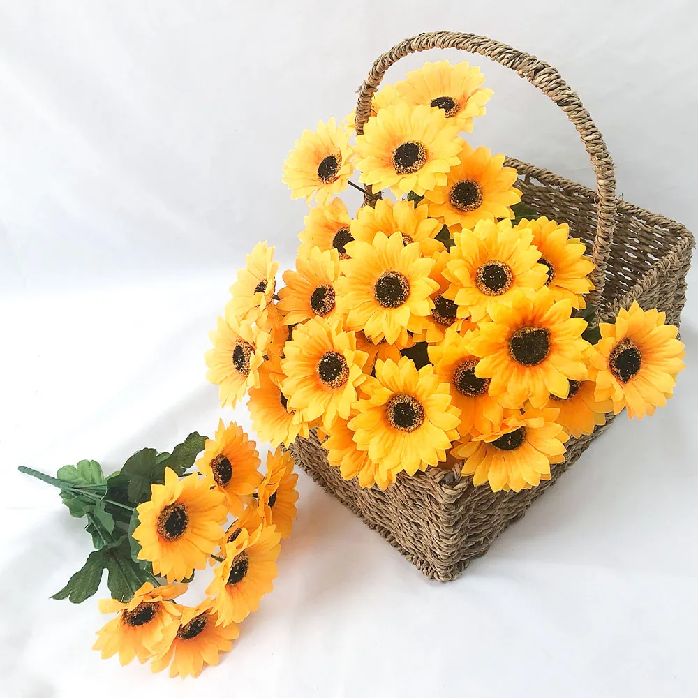 Factory direct flowers artificial plastic china artificial flowers wholesale silicone flowers artificial sunflower