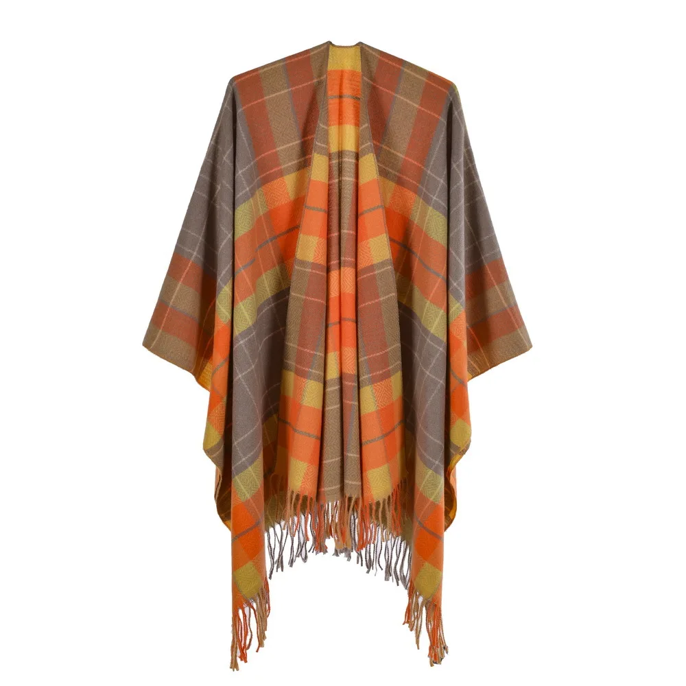New Fashion Hot Sale Custom Soft Ponchos With Sleeves Best Selling Scarf Warm Cashmere Cape Shawl Winter For Women