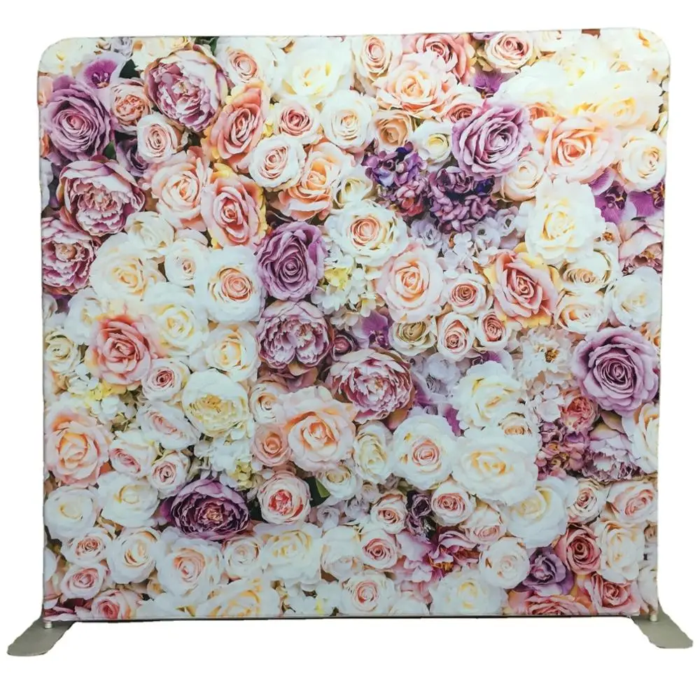 High quality and portable tension fabric wedding fiber backdrop panel