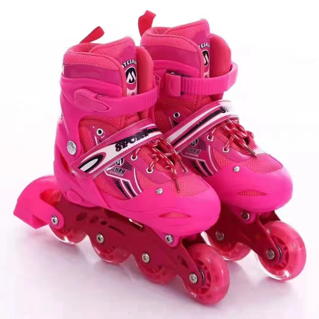 2022 Adjustable Kids Skating Shoes Custom Flash Wheel Inline Roller Skates Set for Children
