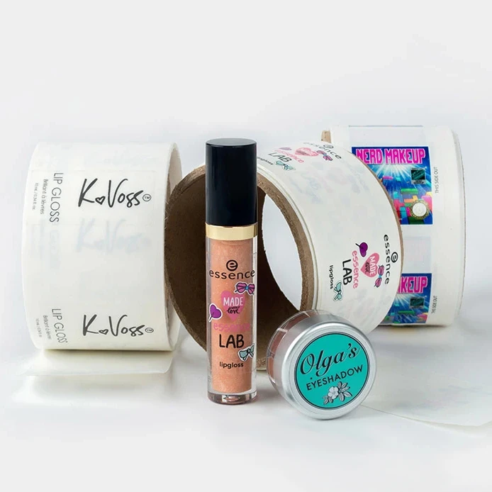 Custom Printed Adhesive Vinyl Waterproof Logo Stickers Roll Cosmetic Skin Care Face Cream Label Sticker