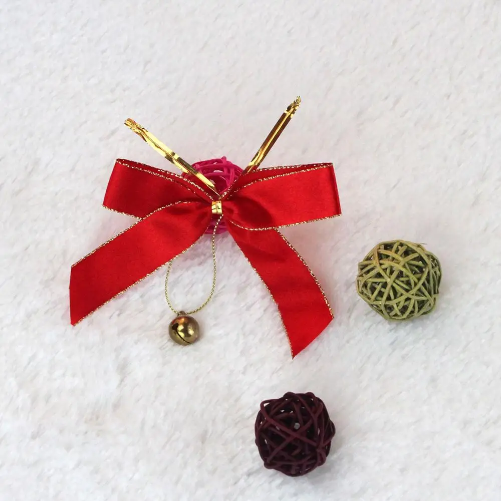 Colourful Ribbon Bows Decoration/pre Tied Bow Gift Bow with Wire Twist Tie/pretied Twist Tied Candy Satin Christmas