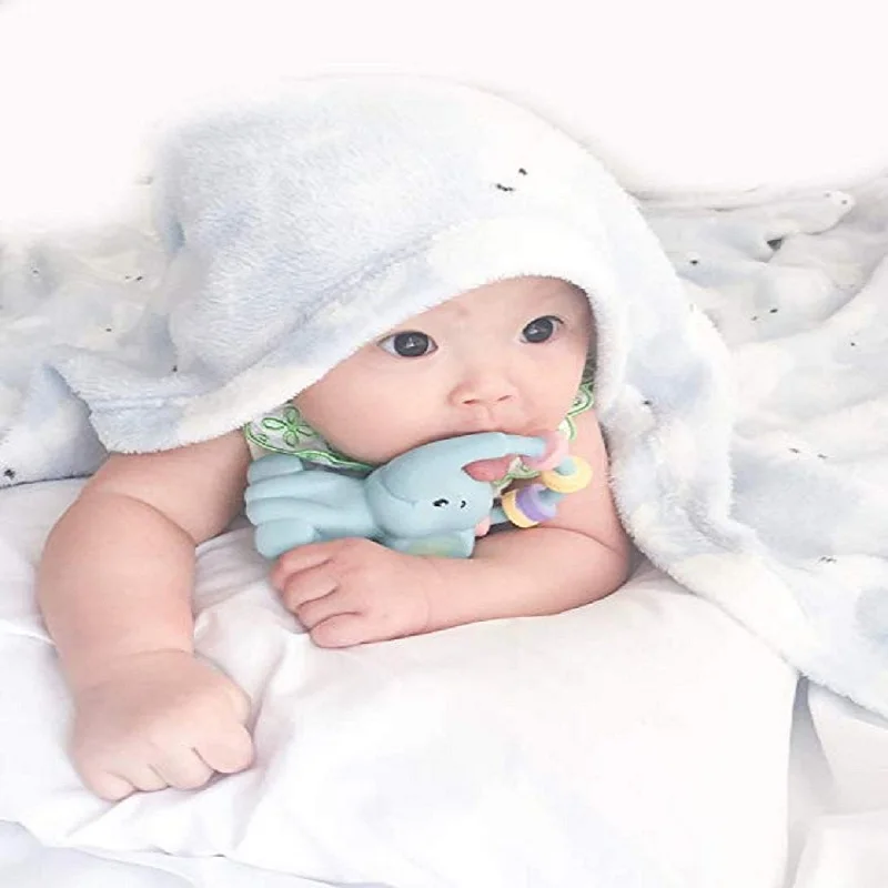 
NaturalRubber Teether Mold Free Blue Elephant Rubber Toys Bath Toy 