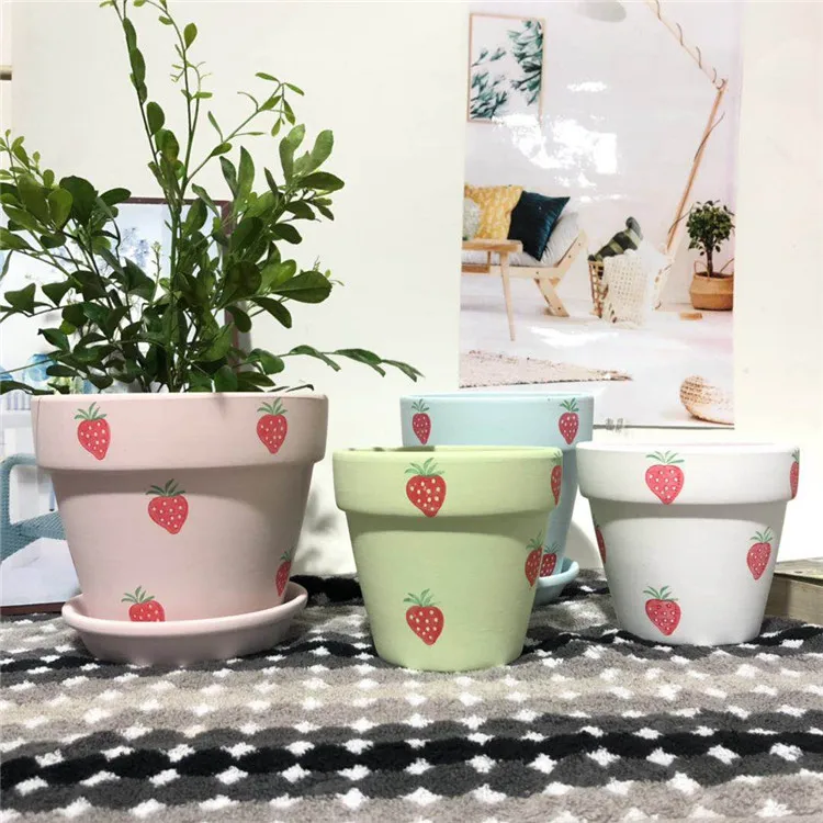 Горшок для клубники цветов терракотовый горшок растений с отверстиями глиняные горшки суккулентов