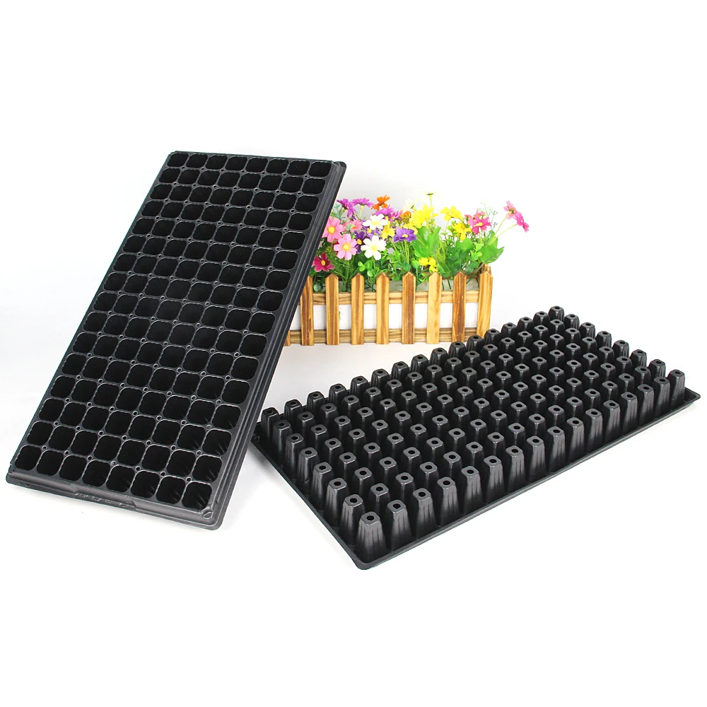 128 Cells Seed Plant Germination Vegetables Flower Growing Tray Garden Seedling Nursery Trays