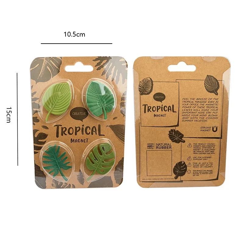 Kitchen personality modeling, home fun decoration, magnet magnet refrigerator message magnet, creative turtle leaf refrigerator