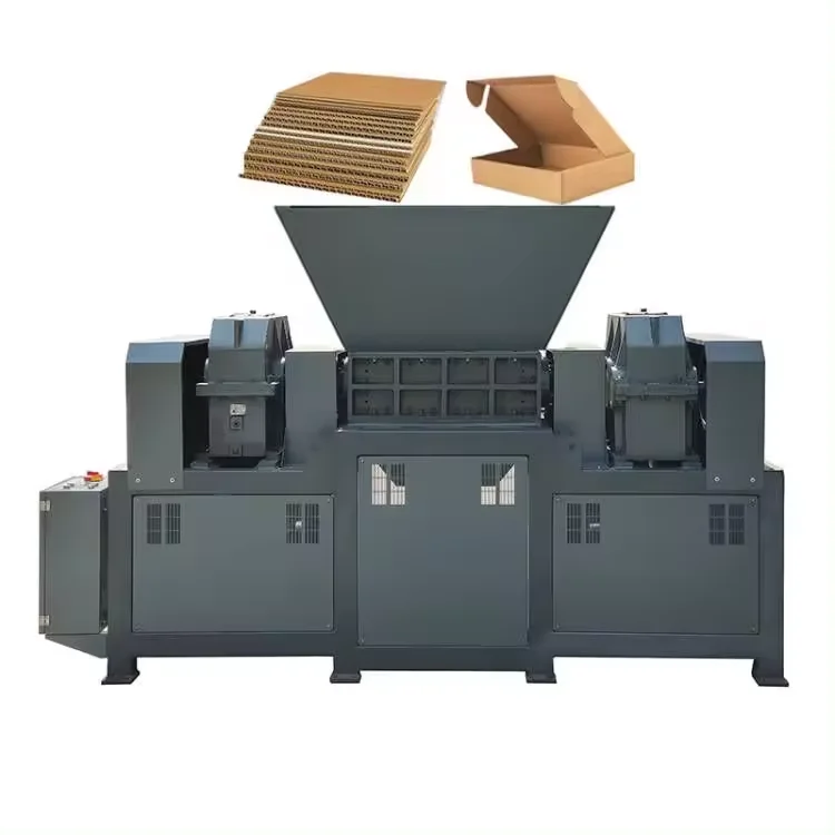 Gator Double Shaft Cardboard Recycling Crinkle Paper Carton Box Cardboard Shredder Machine