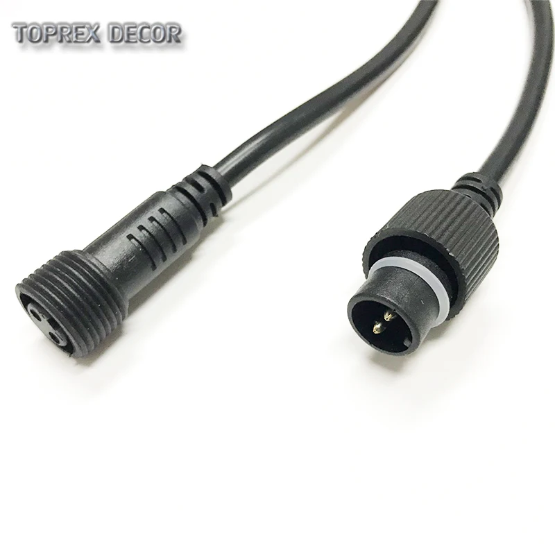 TOPREX DECOR 1m Power Cord with 10pcs T-Shaped Splitter Connector for Toprex Curtain String Lights Extension Cords