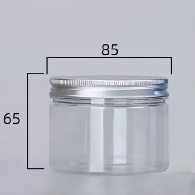 Cookies Dried Fruit Used Small MOQ Plastic Pet Jar Food Grade with Aluminum Lid
